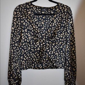 Cheetah print blouse